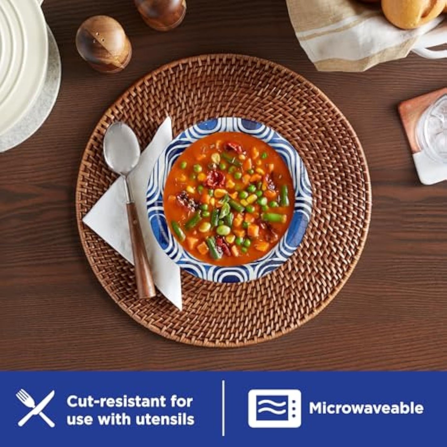 Dixie Ultra Large Disposable Bowls, 20 Oz (56 Count) - Microwave Safe & Compostable Paper Bowls for Breakfast, Lunch, Dinner - Eco-Friendly Party Supplies MASHELLDRA TURNER